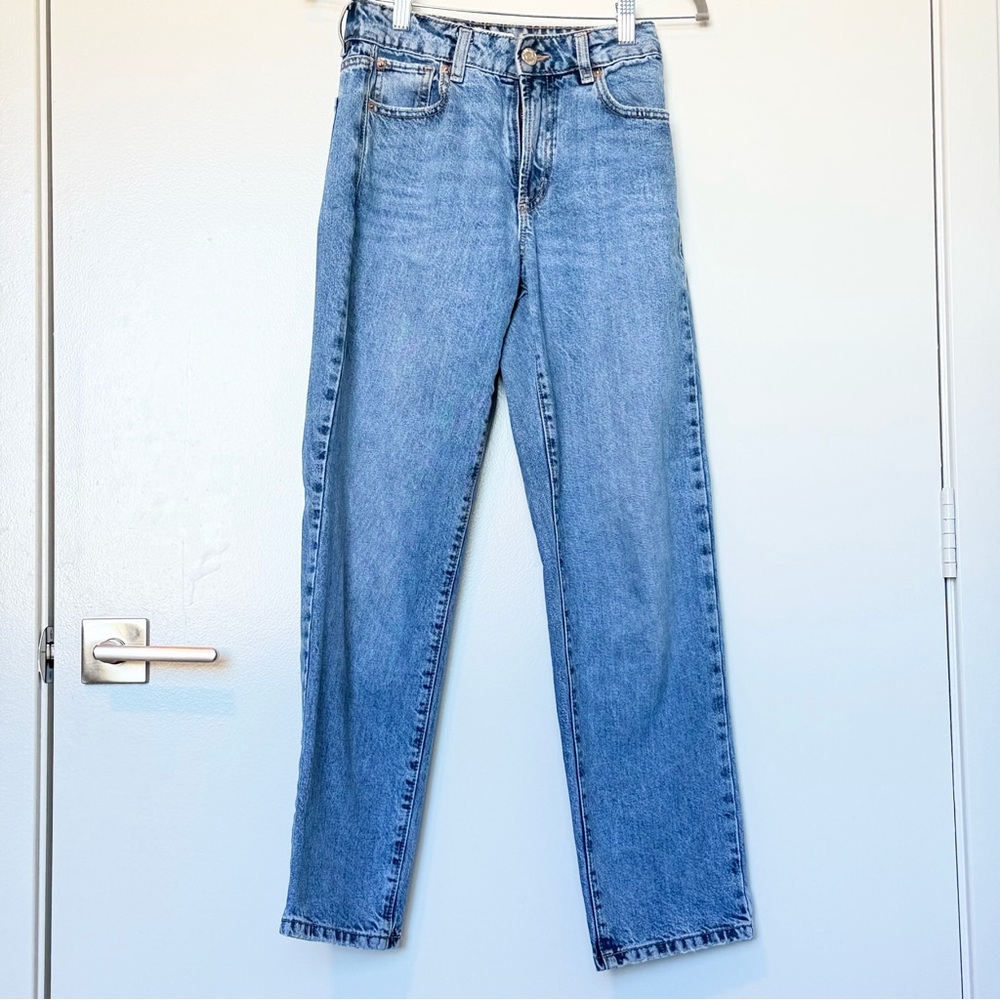 Garage Classic High-Rise Straight Leg Jeans - Light Blue Denim